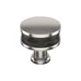 Signature Hardware Lazzara 1-1/4 Inch Hammered Mushroom Cabinet Knob Matte Black / Polished Nickel