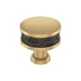 Signature Hardware Lazzara 1-1/4 Inch Hammered Mushroom Cabinet Knob Matte Black / Champagne Bronze
