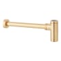 Signature Hardware 1-1/4" x 1-1/4" Contemporary Bottle Trap With Box Flange Brushed Gold