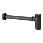 Signature Hardware 1-1/4" x 1-1/4" Contemporary Bottle Trap With Box Flange Matte Black