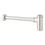 Signature Hardware 1-1/4" x 1-1/4" Contemporary Bottle Trap With Box Flange Brushed Nickel