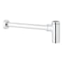 Signature Hardware 1-1/4" x 1-1/4" Contemporary Bottle Trap With Box Flange Chrome