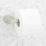 Signature Hardware Elita Wall-Mounted Euro Style Toilet Paper Holder Brushed Nickel