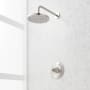 Signature Hardware Elita Pressure Balanced Shower Only Package with Rainfall Shower Head and Lever Handle - Accufit Rough-In Valve Included Brushed Nickel