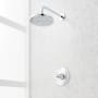 Signature Hardware Elita Pressure Balanced Shower Only Package with Rainfall Shower Head and Cross Handle - Accufit Rough-In Valve Included Chrome