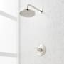 Signature Hardware Elita Pressure Balanced Shower Only Package with Rainfall Shower Head and Cross Handle - Accufit Rough-In Valve Included Polished Nickel