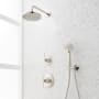Signature Hardware Elita Pressure Balanced Shower System with Rainfall Shower Head, Lever Handles, Hand Shower, Hose, Valve Trim and Diverter - Accufit Rough-In Valve Included Polished Nickel