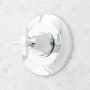 Signature Hardware Elita Pressure Balanced Valve Trim Only with Cross Handle - Less Rough-In Valve Chrome
