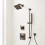 Signature Hardware Vilamonte Pressure Balanced Shower System with Single Function Shower Head, Hand Shower, Slide Bar, Shower Arm, Hose, and Valve Trim - Accufit Rough-In Valve Included Oil Rubbed Bronze