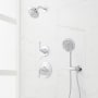 Signature Hardware Provincetown Pressure Balanced Shower System with Shower Head, Hand Shower, Shower Arm, Hose, and Valve Trim Chrome