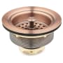 Signature Hardware 3-1/2" Kitchen Sink Basket Strainers - Set of Two Antique Copper