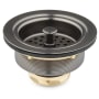 Signature Hardware 3-1/2" Kitchen Sink Basket Strainers - Set of Two Gunmetal
