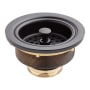 Signature Hardware 3-1/2" Kitchen Sink Basket Strainers - Set of Two Matte Black