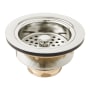 Signature Hardware 3-1/2" Kitchen Sink Basket Strainers - Set of Two Polished Nickel