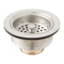 Signature Hardware 3-1/2" Kitchen Sink Basket Strainers - Set of Two Stainless Steel