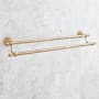 Signature Hardware Traditional 26-3/4" Towel Bar Aged Brass