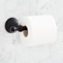 Signature Hardware Traditional Wall Mounted Toilet Paper Holder Matte Black
