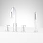 Signature Hardware Vassor Deck Mounted Roman Tub Filler with Built-In Diverter - Includes Hand Shower Chrome