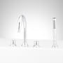 Signature Hardware Lentz Deck Mounted Roman Tub Filler with Built-In Diverter - Includes Hand Shower Chrome