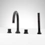 Signature Hardware Lentz Deck Mounted Roman Tub Filler with Built-In Diverter - Includes Hand Shower Matte Black