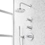 Signature Hardware Vassor Thermostatic Shower System with Rainfall Shower Head, Hand Shower, Shower Arm, Hose, and Valve Trim - Rough-In Valve Included Chrome