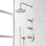 Signature Hardware Vassor Thermostatic Shower System with Rainfall Shower Head, Hand Shower, Shower Arm, Hose, and Valve Trim - Rough-In Valve Included Brushed Nickel