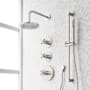 Signature Hardware Vassor Thermostatic Shower System with Rainfall Shower Head, Hand Shower, Slide Bar, Shower Arm, Hose, and Valve Trim - Rough-In Valve Included Brushed Nickel