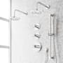 Signature Hardware Vassor Thermostatic Shower System with Dual Rainfall Shower Heads, Hand Shower, Slide Bar, Shower Arm, Hose, and Valve Trim - Rough-In Valve Included Chrome