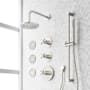 Signature Hardware Vassor Thermostatic Shower System with Rainfall Shower Head, Hand Shower, Slide Bar, Bodysprays, Shower Arm, Hose, and Valve Trim - Rough-In Valve Included Brushed Nickel