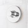 Signature Hardware Lentz Thermostatic Valve Trim with Knob Handle - 3/4" Rough-In Valve Included Chrome