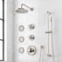Signature Hardware Lentz Thermostatic Shower System with Rainfall Shower Head, Knob Handles, Hand Shower, Slide Bar, Bodysprays, Shower Arm, Hose, and Valve Trim - Rough-In Valve Included Brushed Nickel