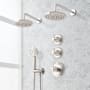 Signature Hardware Elita Thermostatic Shower System with Dual Rainfall Shower Heads, Hand Shower, Shower Arm, Hose, and Valve Trim - Rough-In Valve Included Polished Nickel