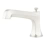 Signature Hardware Elita Deck Mounted Roman Tub Filler with Built-In Diverter - Includes Hand Shower Brushed Nickel