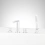 Signature Hardware Berwyn Deck Mounted Tub Filler with Built-In Diverter - Includes Hand Shower and Rough-In Valve Chrome