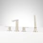 Signature Hardware Berwyn Deck Mounted Tub Filler with Built-In Diverter - Includes Hand Shower and Rough-In Valve Brushed Nickel
