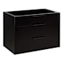 Signature Hardware Dita 30" Single Vanity Set with Wood Cabinet, Quartz Vanity Top, and Rectangular Sink - 1-1/2" Faucet Holes Black / Carbon Black