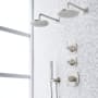 Signature Hardware Sefina Thermostatic Shower System with Rainfall Shower Head, Hand Shower, Shower Arm, Hose, and Valve Trim - Rough-In Valve Included Brushed Nickel