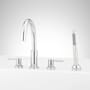 Signature Hardware Lexia Deck Mounted Roman Tub Filler with Hand Shower - Rough-In Valve Included Chrome