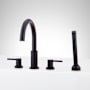 Signature Hardware Lexia Deck Mounted Roman Tub Filler with Hand Shower - Rough-In Valve Included Matte Black