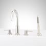 Signature Hardware Lexia Deck Mounted Roman Tub Filler with Hand Shower - Rough-In Valve Included Polished Nickel