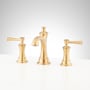 Signature Hardware Beasley 1.2 GPM Widespread Bathroom Faucet with Pop-Up Drain Assembly Brushed Gold