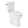 Signature Hardware Lavrik 1.28 GPF Two Piece Elongated Toilet with Reversible Trip Lever - ADA Compliant - Standard Seat Included White / Matte Black