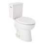 Signature Hardware Lavrik 1.28 GPF Two Piece Elongated Toilet with Reversible Trip Lever - ADA Compliant - Standard Seat Included White / Polished Nickel