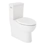 Signature Hardware Lavrik 1.28 GPF Skirted Two Piece Elongated Toilet with Reversible Trip Lever - ADA Compliant - Standard Seat Included White / Chrome