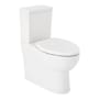 Signature Hardware Lavrik 1.28 GPF Skirted Two Piece Elongated Toilet with Reversible Trip Lever - ADA Compliant - Standard Seat Included White / White