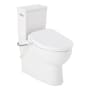 Signature Hardware Lavrik 1.28 GPF Skirted Two Piece Elongated Toilet with Reversible Trip Lever - ADA Compliant - Bidet Seat Included White / Chrome