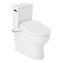 Signature Hardware Lavrik 1.28 GPF Skirted Two Piece Elongated Toilet with Reversible Trip Lever - ADA Compliant - Bidet Seat Included White / Matte Black