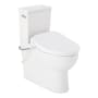 Signature Hardware Lavrik 1.28 GPF Skirted Two Piece Elongated Toilet with Reversible Trip Lever - ADA Compliant - Bidet Seat Included White / Brushed Nickel