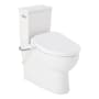 Signature Hardware Lavrik 1.28 GPF Skirted Two Piece Elongated Toilet with Reversible Trip Lever - ADA Compliant - Bidet Seat Included White / Polished Nickel
