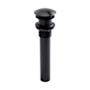 Signature Hardware 1-1/2" Mushroom Style Pop-Up Bathroom Drain Matte Black
